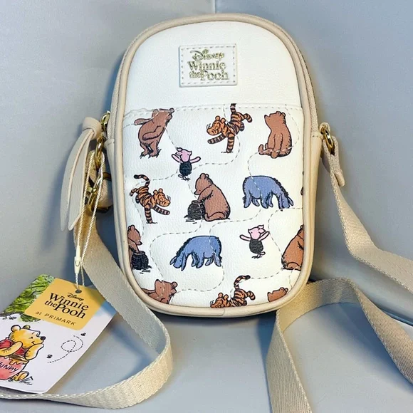 Disney Winnie the Pooh Crossbody Bag and Cell Holder
- White and Beige - Picture 8 of 10